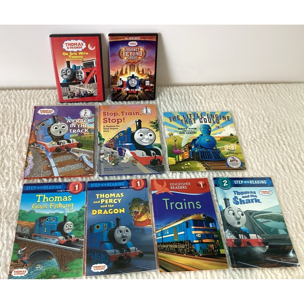 Thomas the Train & Friends Books & DVDs Lot of 9 Percy Sodor Railroad Kids‎